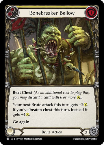 Bonebreaker Bellow (Yellow) [HVY042] [Heavy Hitters] Rainbow Foil
