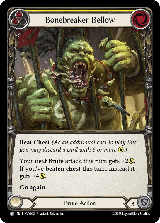 Bonebreaker Bellow (Yellow) [HVY042] [Heavy Hitters] Rainbow Foil
