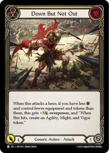 Down But Not Out (Yellow) [HVY214] [Heavy Hitters] Rainbow Foil