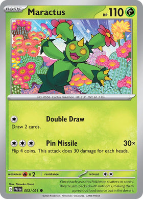 Maractus [003/091] [Paldean Fates] Reverse Holofoil
