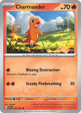 Charmander [007/091] [Paldean Fates] Reverse Holofoil