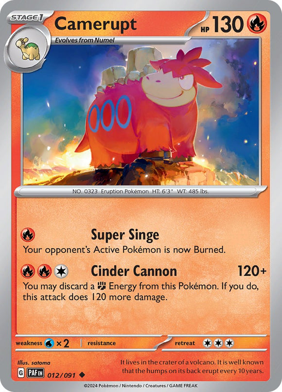 Camerupt [012/091] [Paldean Fates] Reverse Holofoil