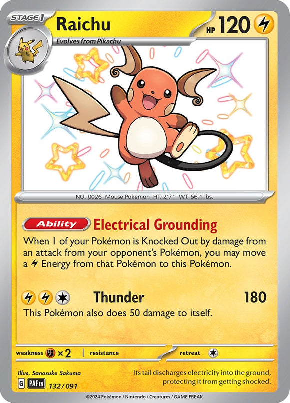 Raichu [132/091] [Paldean Fates] Holofoil