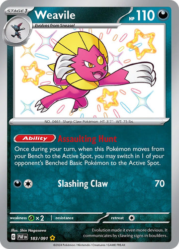 Weavile [183/091] [Paldean Fates] Holofoil