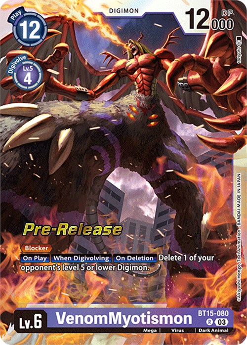 VenomMyotismon [BT15-080] [Exceed Apocalypse Pre-Release Cards] Foil
