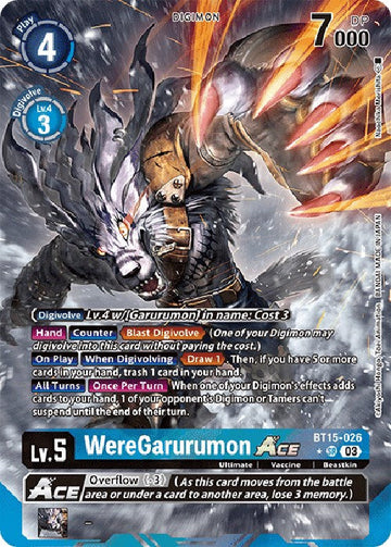 WereGarurumon ACE (Alternate Art) [BT15-026 SR] [Exceed Apocalypse] Foil