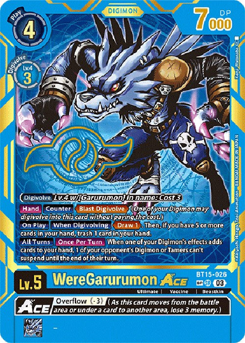 WereGarurumon ACE (Special Rare) [BT15-026] [Exceed Apocalypse] Foil