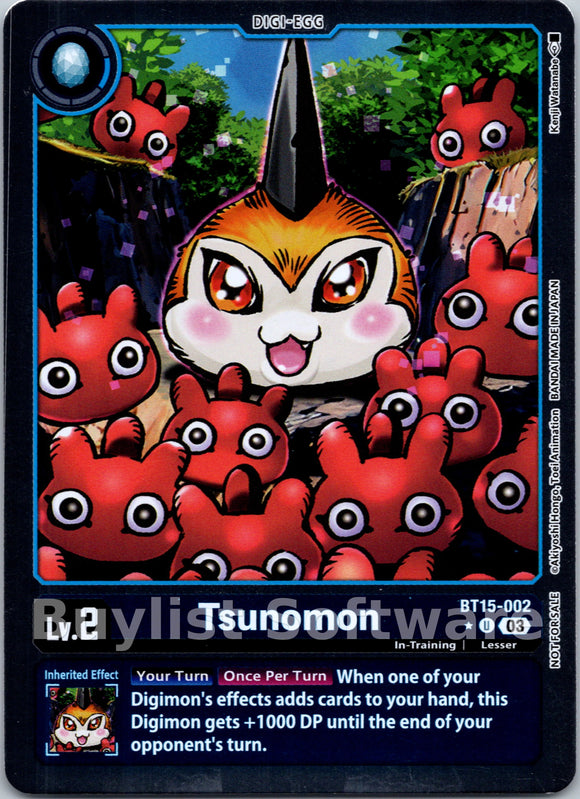 Tsunomon (Exceed Apocalypse Box Promotion Pack) [BT15-002] [Exceed Apocalypse] Foil