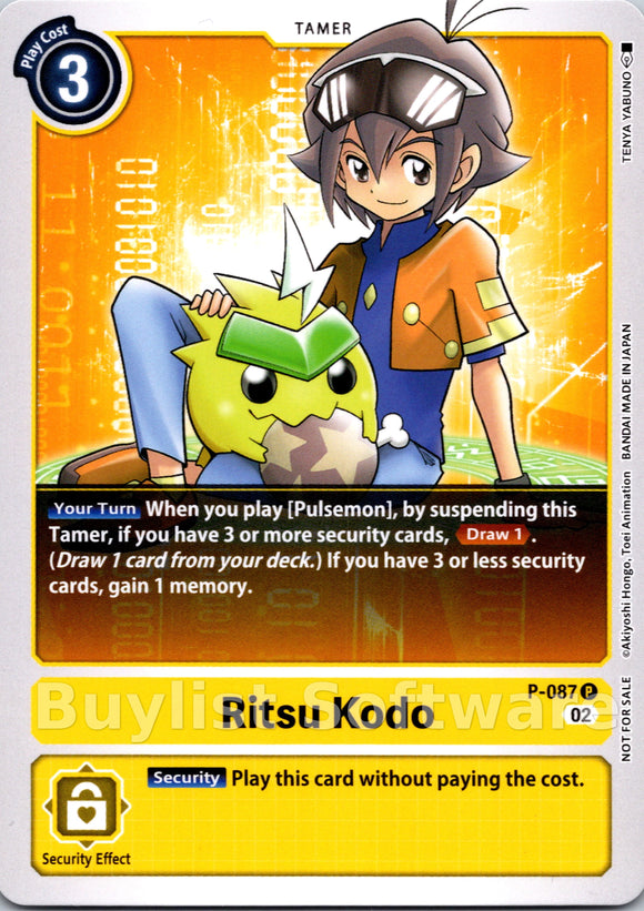 Ritsu Kodo (Exceed Apocalypse Pre-Release) [P-087] [Digimon Promotion Cards]