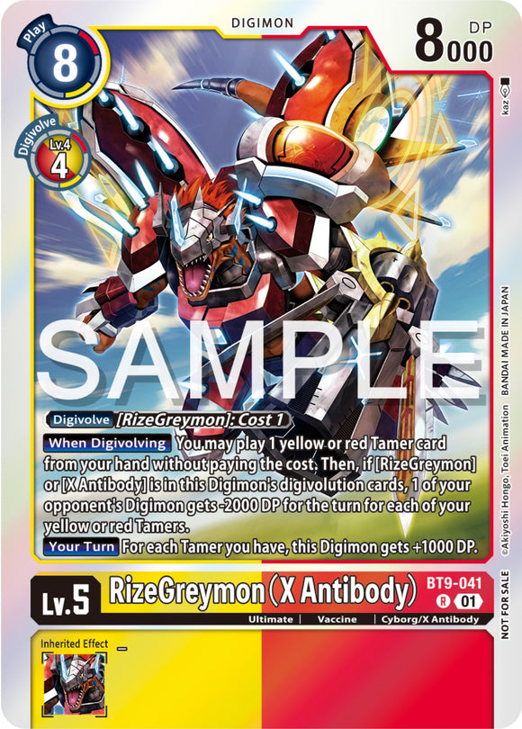 RizeGreymon (X Antibody) (Event Pack 6) [BT9-041] [X Record] Foil