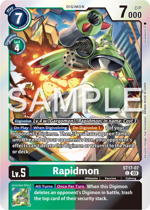 Rapidmon [ST17-07] [Starter Deck 17: Double Typhoon Advanced Deck Set] Foil