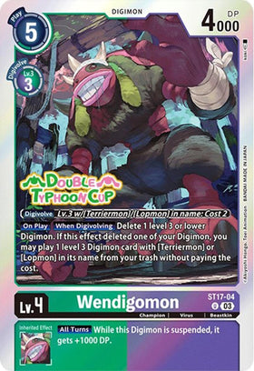 Wendigomon [ST17-04] [Starter Deck 17: Double Typhoon Advanced Deck Set Pre-Release Cards] Foil