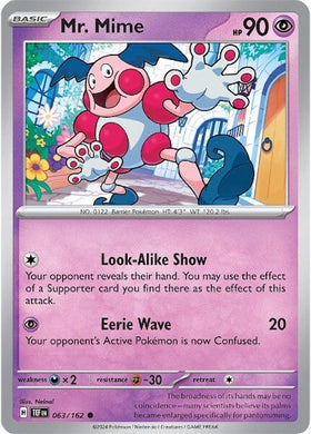 Mr. Mime [063/162] [Temporal Forces] Reverse Holofoil