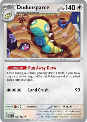Dudunsparce [129/162] [Temporal Forces] Reverse Holofoil
