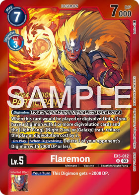 Flaremon (2024 Regionals Participant) [EX5-012] [Animal Colosseum] Foil