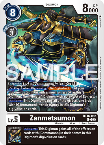 Zanmetsumon [BT16-062 C] [Beginning Observer]