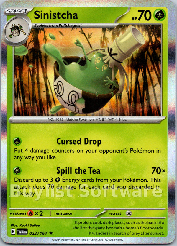 Sinistcha [022/167] [Twilight Masquerade] Reverse Holofoil