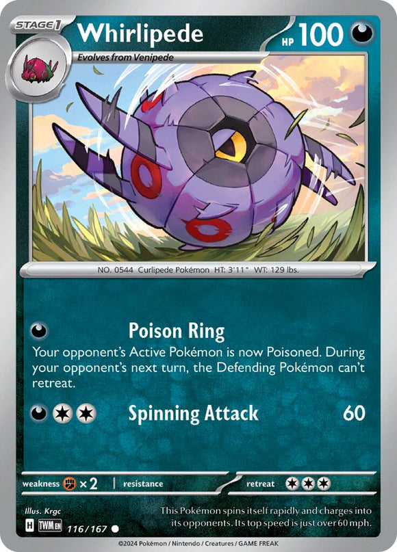 Whirlipede [116/167] [Twilight Masquerade] Reverse Holofoil
