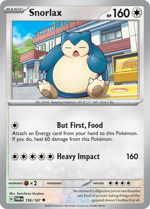 Snorlax [136/167] [Twilight Masquerade] Reverse Holofoil
