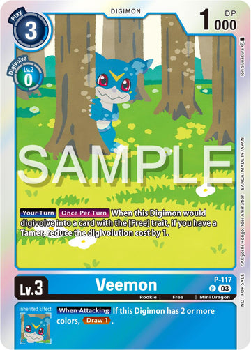 Veemon (Beginning Observer Pre-Release) [P-117] [Digimon Promotion Cards] Foil