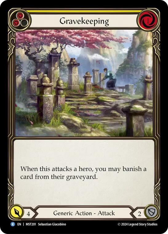 Gravekeeping (Yellow) [MST201] [Part the Mistveil] Rainbow Foil
