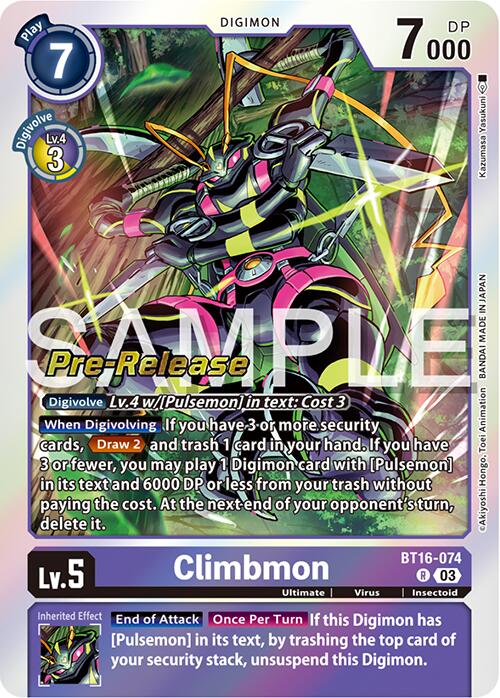 Climbmon [BT16-074] [Beginning Observer Pre-Release Cards] Foil