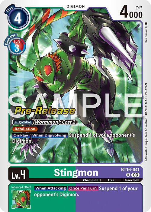 Stingmon [BT16-041] [Beginning Observer Pre-Release Cards] Foil