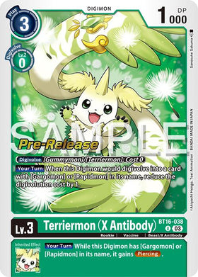 Terriermon (X Antibody) [BT16-038] [Beginning Observer Pre-Release Cards] Foil