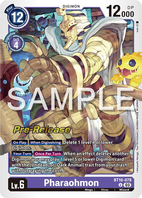 Pharaohmon [BT16-078] [Beginning Observer Pre-Release Cards] Foil