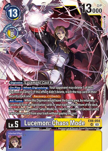 Lucemon: Chaos Mode [EX6-054] [Infernal Ascension] Foil