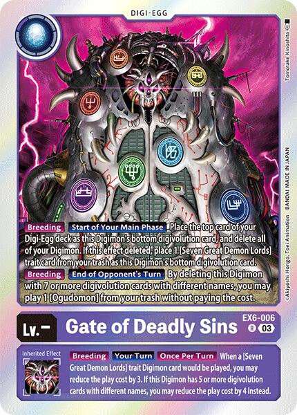 Gate of Deadly Sins [EX6-006] [Infernal Ascension] Foil