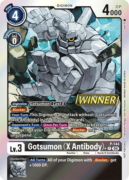 Gotsumon (X Antibody) (Store Tournament 2024 Jul. - Sep. Winner Pack) [P-144] [Digimon Promotion Cards] Foil