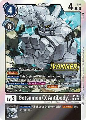 Gotsumon (X Antibody) - P-144 (Store Tournament 2024 Jul. - Sep. Winner Pack) [P-144 P] [Digimon Promotion Cards] Foil