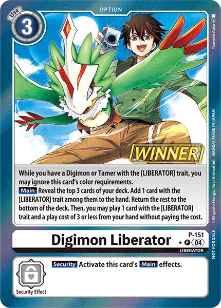 Digimon Liberator (Store Tournament 2024 Jul. - Sep. Winner Pack) [P-151] [Digimon Promotion Cards] Foil