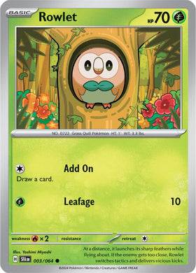Rowlet [003/064] [Shrouded Fable] Reverse Holofoil