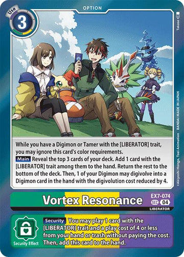 Vortex Resonance [EX7-074] [Digimon LIBERATOR] Foil