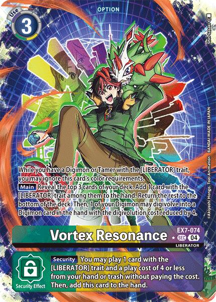 Vortex Resonance (Alternate Art) [EX7-074 SCR] [Digimon LIBERATOR] Foil