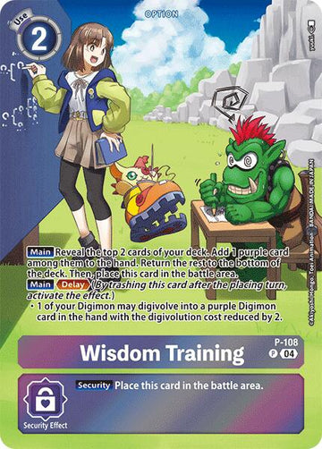 Wisdom Training (Starter Deck 19 Exclusive) [P-108] [Digimon Promotion Cards] Foil