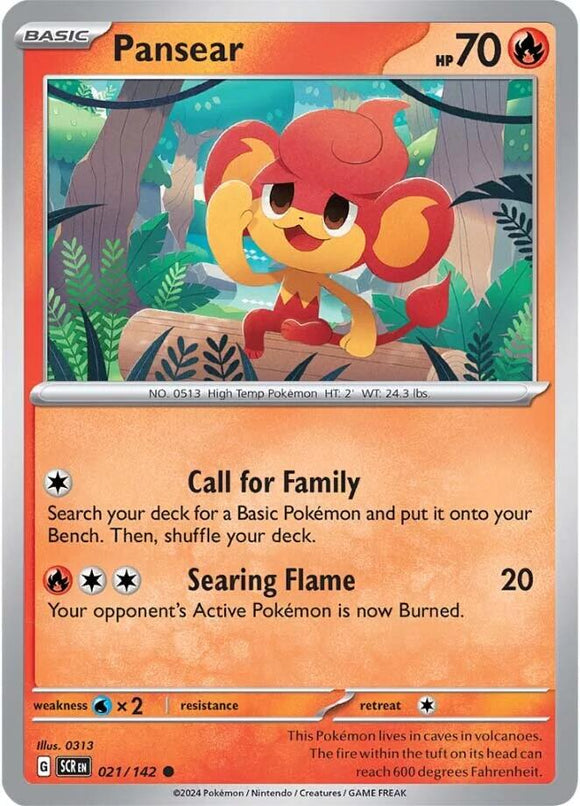 Pansear [021/142] [Stellar Crown] Reverse Holofoil