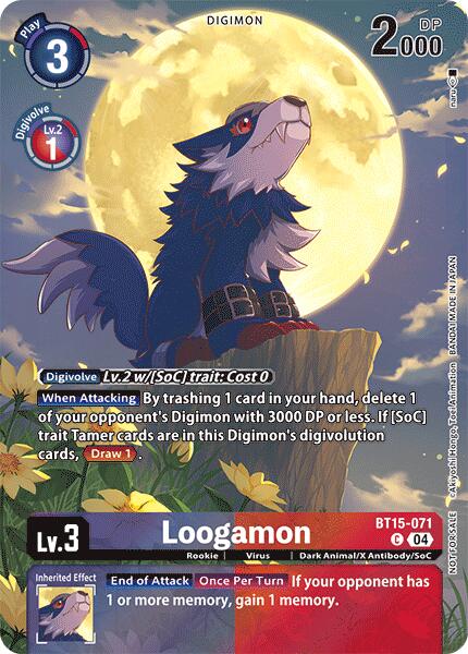 Loogamon (Legend Pack 2024) [BT15-071] [Exceed Apocalypse] Foil