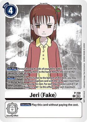 Jeri (Fake) (Store Tournament 2024 Oct. - Dec. Participation Pack) [P-158 P] [Digimon Promotion Cards]
