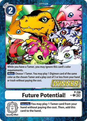 Future Potential! (Store Tournament 2024 Oct. - Dec. Winner Pack) [P-156 P] [Digimon Promotion Cards] Foil