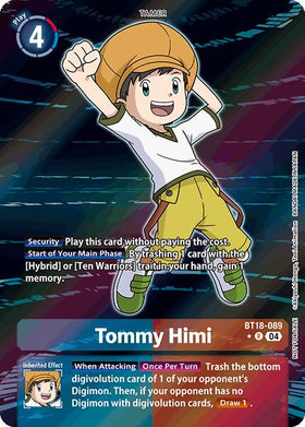 Tommy Himi (Release Special Booster 2.0: Box Promotion Pack) [BT18-089] [Release Special Booster 2.0] Foil