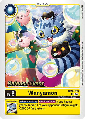 Wanyamon [BT18-003] [Release Special Booster 2.0 Celebration Event Cards] Foil
