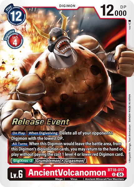 AncientVolcanomon [BT18-017] [Release Special Booster 2.0 Celebration Event Cards] Foil