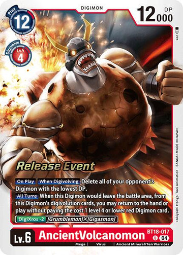 AncientVolcanomon [BT18-017] [Release Special Booster 2.0 Celebration Event Cards] Foil