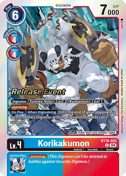 Korikakumon [BT18-025] [Release Special Booster 2.0 Celebration Event Cards] Foil
