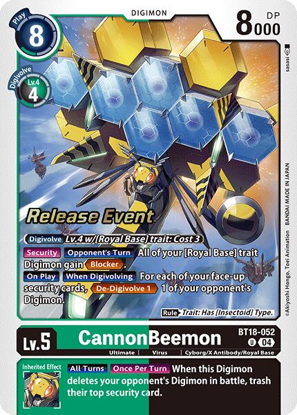 CannonBeemon [BT18-052 U] [Release Special Booster 2.0 Celebration Event Cards] Foil