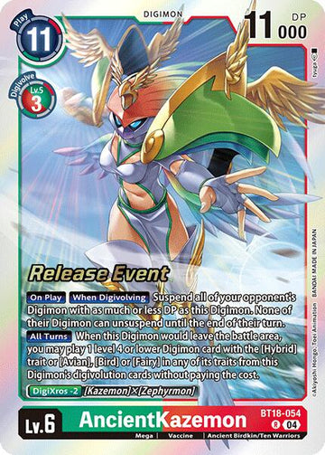 AncientKazemon [BT18-054] [Release Special Booster 2.0 Celebration Event Cards] Foil