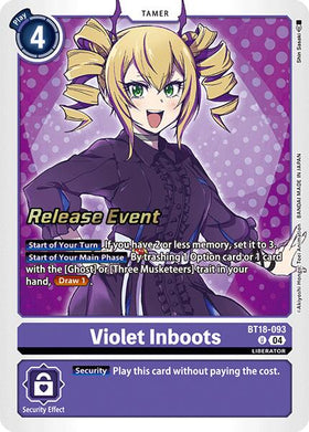 Violet Inboots [BT18-093] [Release Special Booster 2.0 Celebration Event Cards] Foil